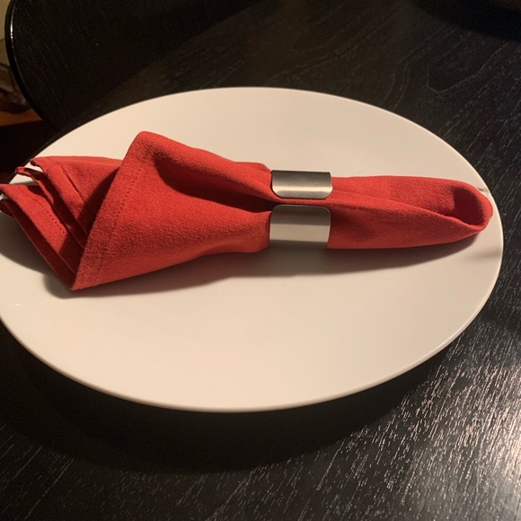 Stainless Steel Modern napkin rings - Picture 2 of 7